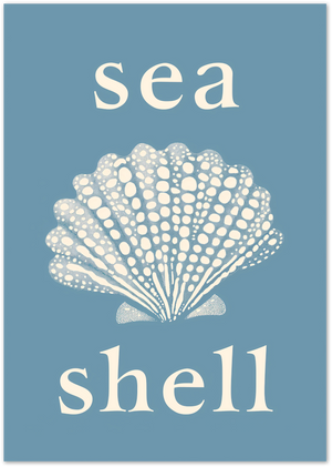 Posterux© | Seashell Typography Poster – Coastal Minimalist Ocean Art poster – premium wall art