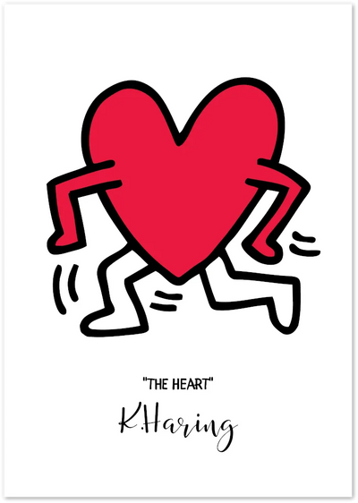 Posterux© | Keith Haring Heart Poster – Bold Pop Art Tribute poster – premium wall art