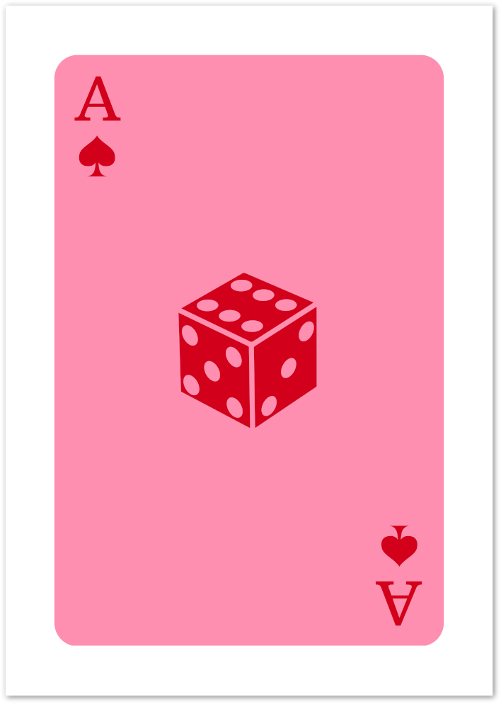 Posterux© | Ace of Spades Poster – Bold Pink Playing Card Wall Art poster – premium wall art