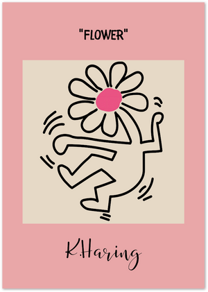 Posterux© | Keith Haring Flower Poster – Playful Pop Art Wall Decor poster – premium wall art