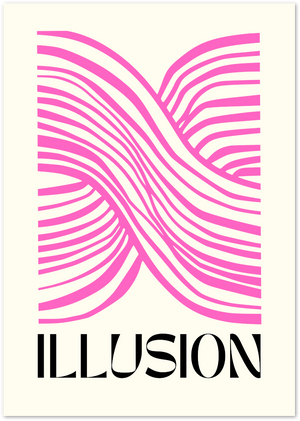 Posterux© | Pink Illusion Poster – Abstract Geometric Optical Wall Art poster – premium wall art