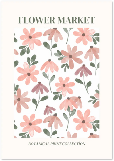 Posterux© | Flower Market Poster – Soft Botanical Print Wall Art poster – premium wall art