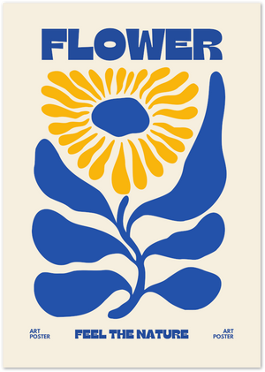 Posterux© | Bold Flower Poster – Feel the Nature Retro Wall Art poster – premium wall art