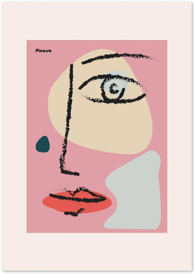 Posterux© | Picasso Abstract Face Poster – Modern Cubist Minimal Wall Art poster – premium wall art