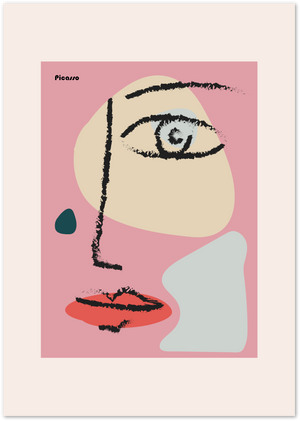 Posterux© | Picasso Abstract Face Poster – Modern Cubist Minimal Wall Art poster – premium wall art