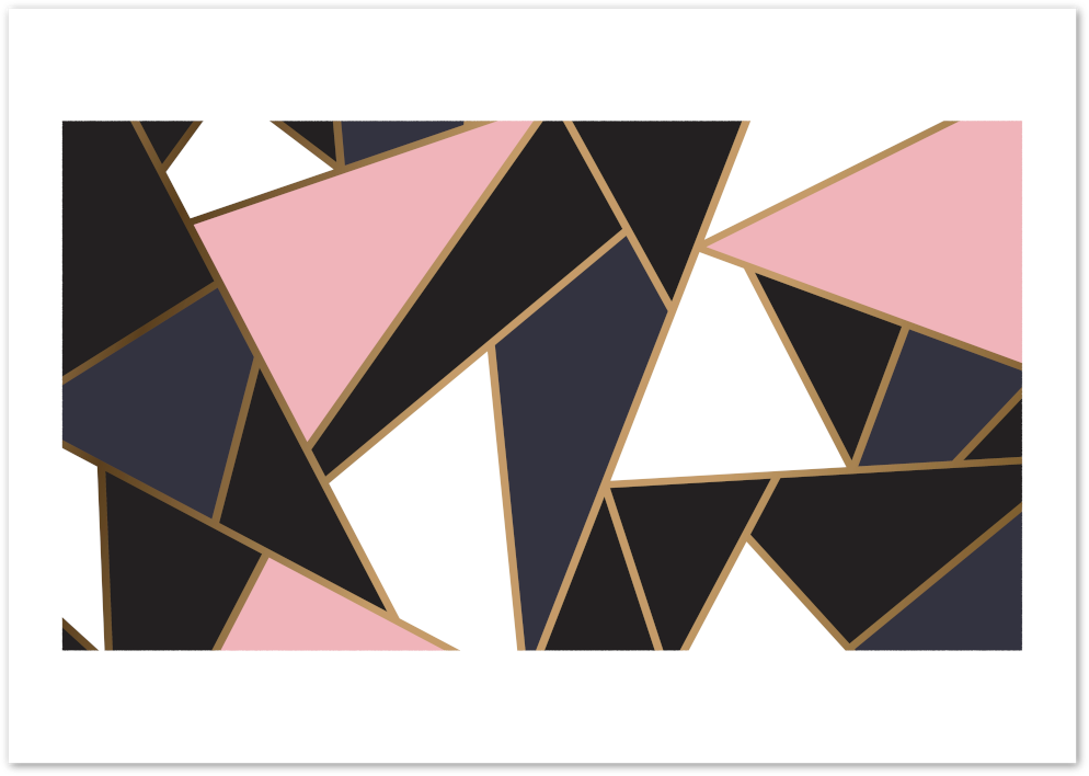 Posterux© | Geometric Blush Poster – Abstract Modern Wall Art poster – premium wall art