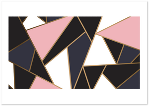 Posterux© | Geometric Blush Poster – Abstract Modern Wall Art poster – premium wall art