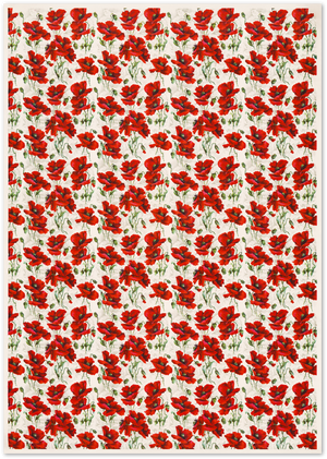 Posterux© | Poppy Fields Poster – Botanical Floral Repetition Art poster – premium wall art