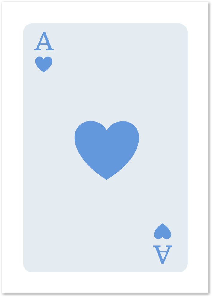 Posterux© | Ace of Hearts Poster – Minimalist Playing Card Art poster – premium wall art