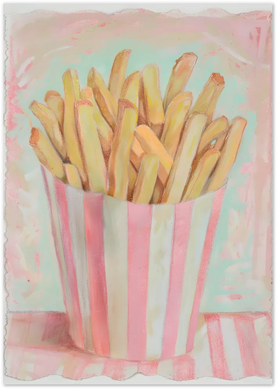 Posterux© | French Fries Pastel Poster – Playful Retro Food Art poster – premium wall art