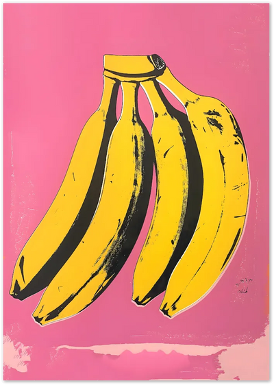 Posterux© | Pink Banana Pop Art Poster – Bold Modern Fruit Illustration poster – premium wall art