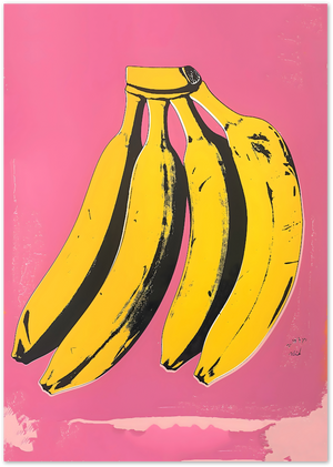 Posterux© | Pink Banana Pop Art Poster – Bold Modern Fruit Illustration poster – premium wall art
