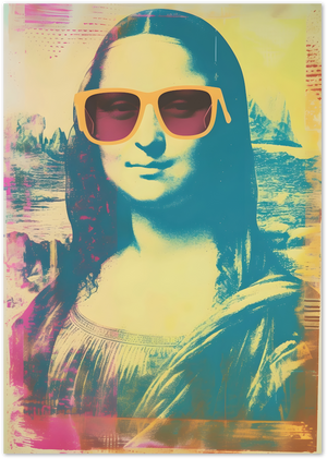 Posterux© | Cool Mona Poster – Neon Pop Art Reimagination poster – premium wall art