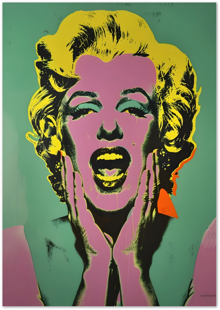 Posterux© | Marilyn Neon Pop Poster – Bold Retro Icon Art poster – premium wall art