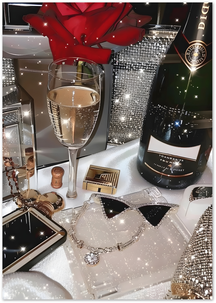 Posterux© | Sparkle Night Out Poster – Glamorous Lifestyle Photography poster – premium wall art