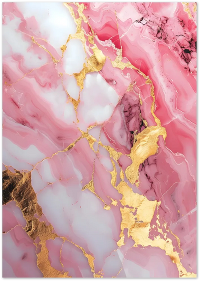 Posterux© | Pink Marble Luxe Poster – Glamorous Stone Texture Art poster – premium wall art