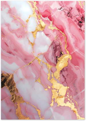Posterux© | Pink Marble Luxe Poster – Glamorous Stone Texture Art poster – premium wall art