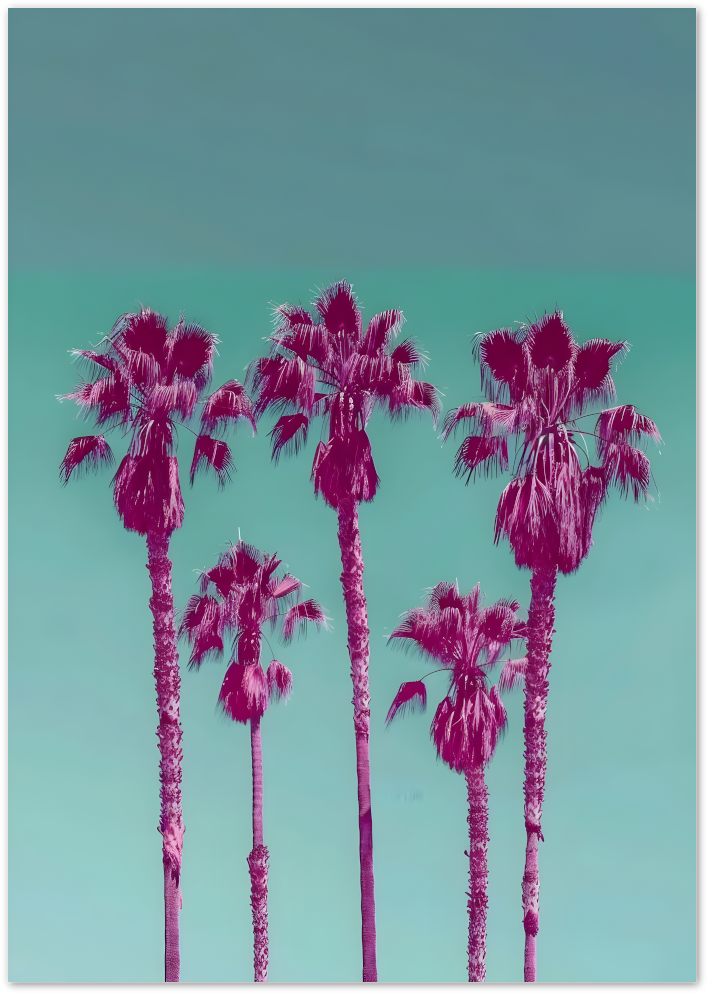 Posterux© | Palm Pop Poster – Colorful California Palm Tree Print poster – premium wall art