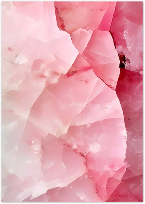 Posterux© | Pink Quartz Crystal Poster – Dreamy Natural Stone Print poster – premium wall art
