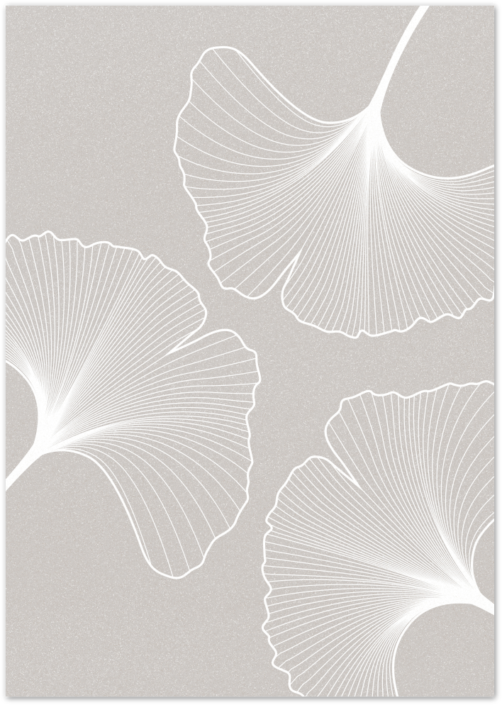 Posterux© | Ginkgo Leaf Elegance – Nature-Inspired Botanical Print poster – premium wall art