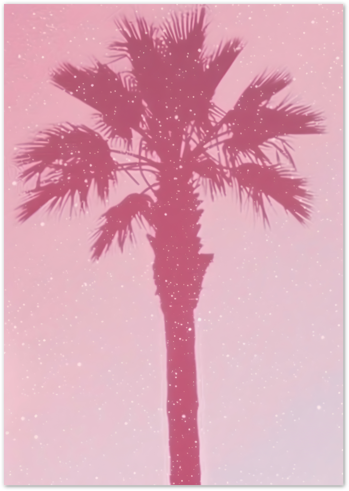 Posterux© | Pink Palm Tree Poster – Sunset Tropical Silhouette Print poster – premium wall art