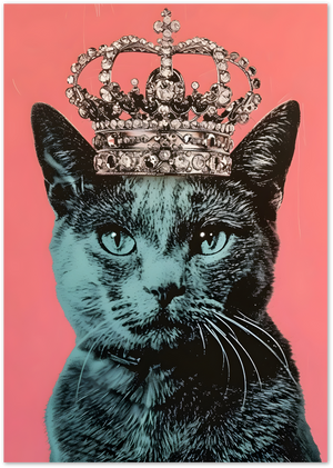 Posterux© | Crowned Cat Poster – Pop Art Royalty Print poster – premium wall art
