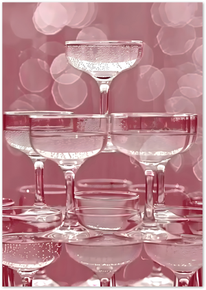 Posterux© | Pink Champagne Gallery Wall – Set of 4 Posters poster – premium wall art