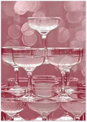 Posterux© | Pink Champagne Gallery Wall – Set of 4 Posters poster – premium wall art premium poster by Posterux