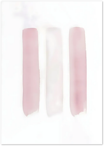 Posterux© | Three Blush Strokes Poster – Minimal Pink Abstract Print poster – premium wall art