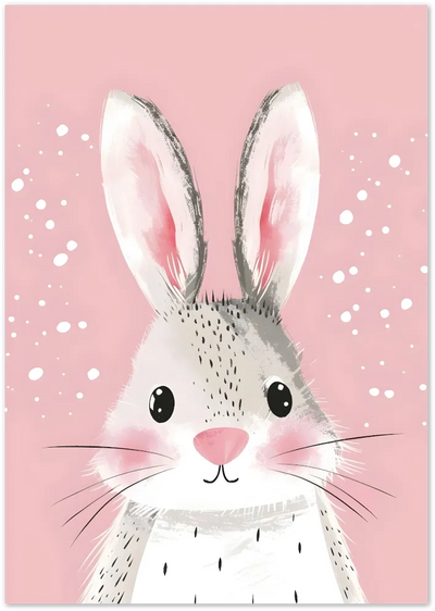 Posterux© | Bunny Blush Poster – Cute Pink Animal Art poster – premium wall art