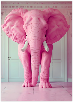 Posterux© | Pink Elephant Poster – Statement Art With a Smile poster – premium wall art