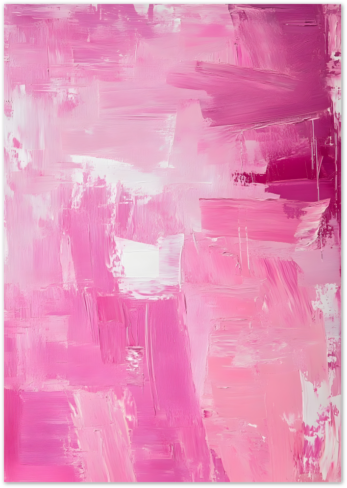 Posterux© | Blush Brushstrokes Poster – Expressive Pink Abstraction poster – premium wall art