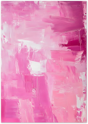 Posterux© | Blush Brushstrokes Poster – Expressive Pink Abstraction poster – premium wall art