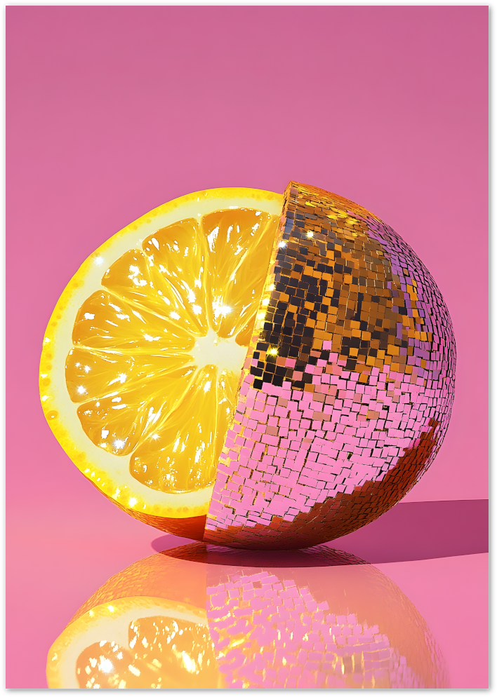 Posterux© | Disco Lemon – Pop Art Citrus Poster poster – premium wall art
