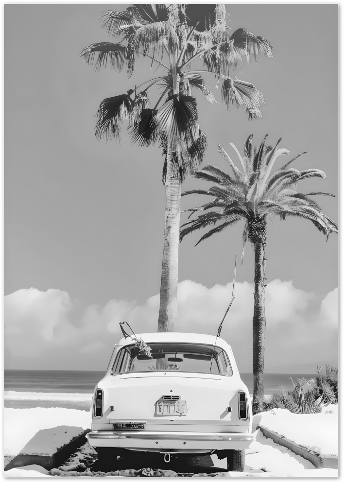 Posterux© | Palm Beach Drive – Retro Coastal Poster poster – premium wall art