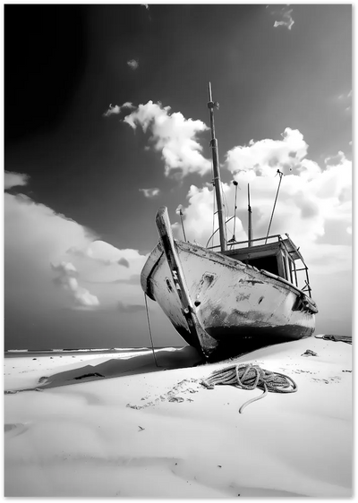 Posterux© | Stranded Fishing Boat – Fine Art Photography poster – premium wall art