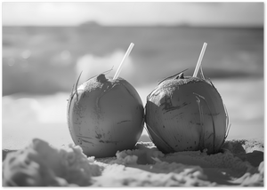 Posterux© | Coconut Duo – Beach Day Minimalism poster – premium wall art