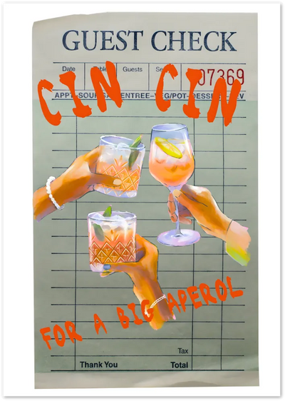 Posterux© | Cin Cin – Aperol Cheers Poster poster – premium wall art