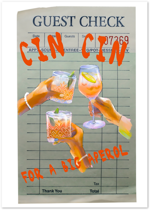 Posterux© | Cin Cin – Aperol Cheers Poster poster – premium wall art