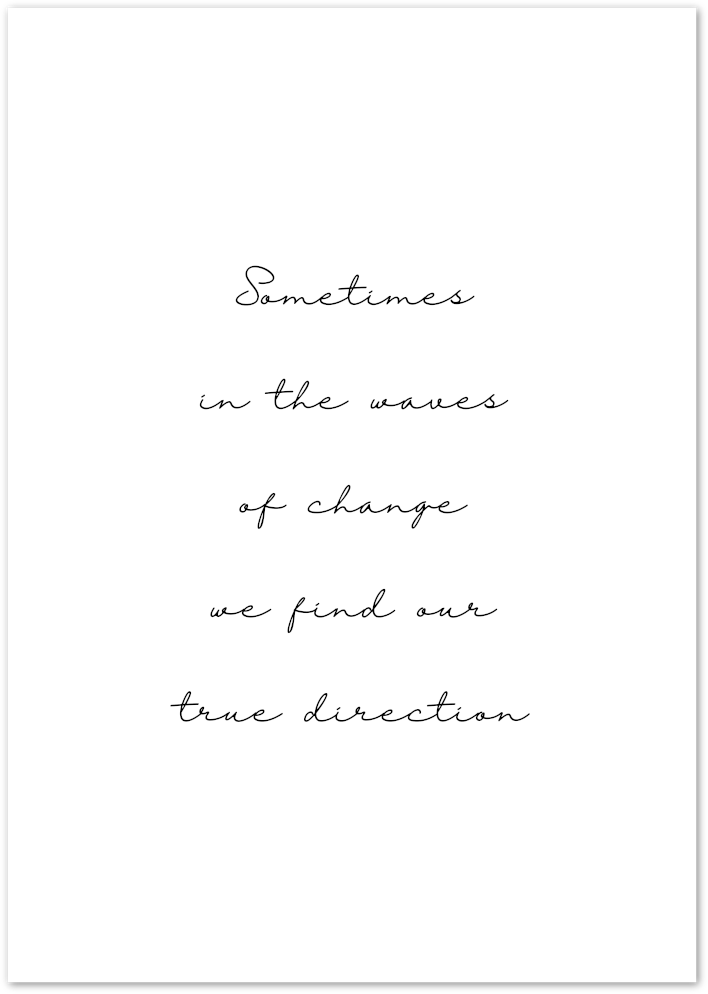 Posterux© | Waves of Change – Inspirational Ocean Quote Poster poster – premium wall art