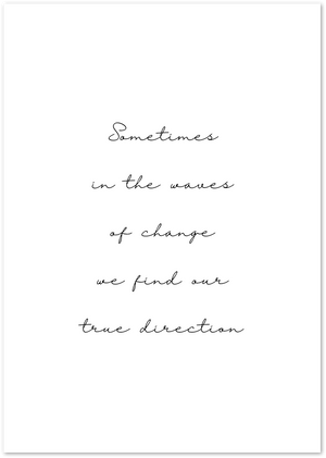 Posterux© | Waves of Change – Inspirational Ocean Quote Poster poster – premium wall art