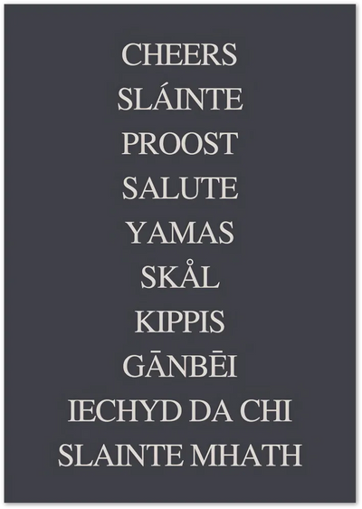 Posterux© | International Cheers – Global Toasts poster – premium wall art