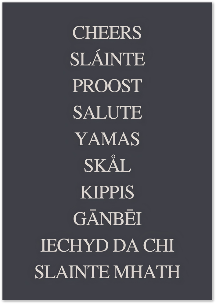 Posterux© | International Cheers – Global Toasts poster – premium wall art