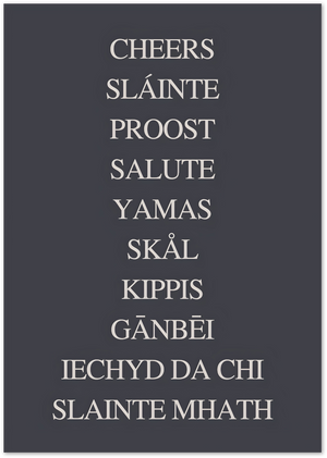 Posterux© | Cheers & Cocktails Gallery Wall – Set of 5 Posters poster premium poster by Posterux