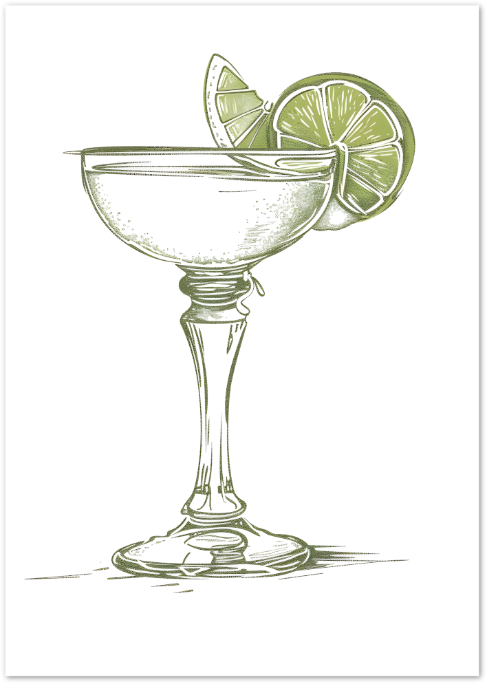 Posterux© | Margarita Coupe – Botanical Bar Art poster – premium wall art