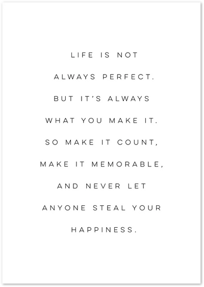 Posterux© | Life’s Journey – Positive Quote Typography Poster poster – premium wall art