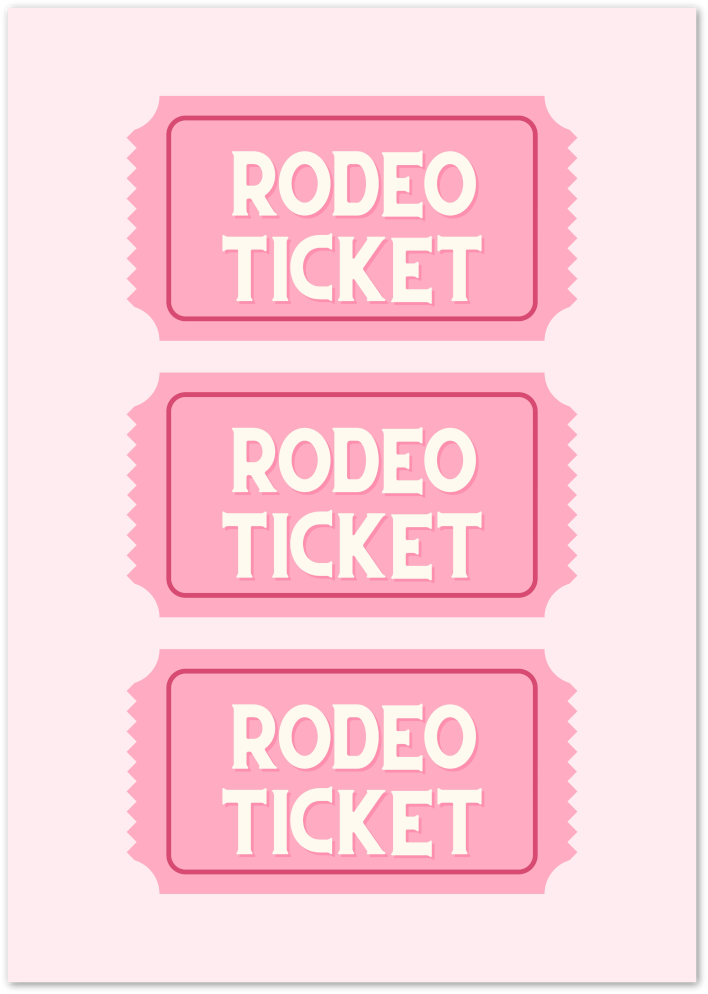 Posterux© | Rodeo Tickets – Retro Funfair Vibes poster – premium wall art