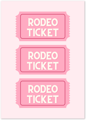 Posterux© | Rodeo Tickets – Retro Funfair Vibes poster – premium wall art
