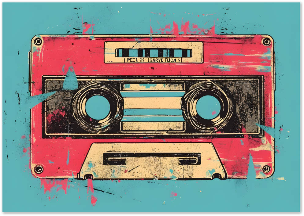 Posterux© | Cassette Vibes – Retro Pop Culture poster – premium wall art