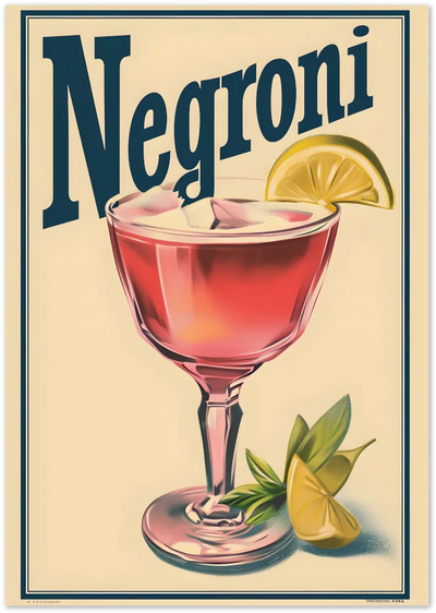 Posterux© | Negroni – Italian Aperitivo Style poster – premium wall art